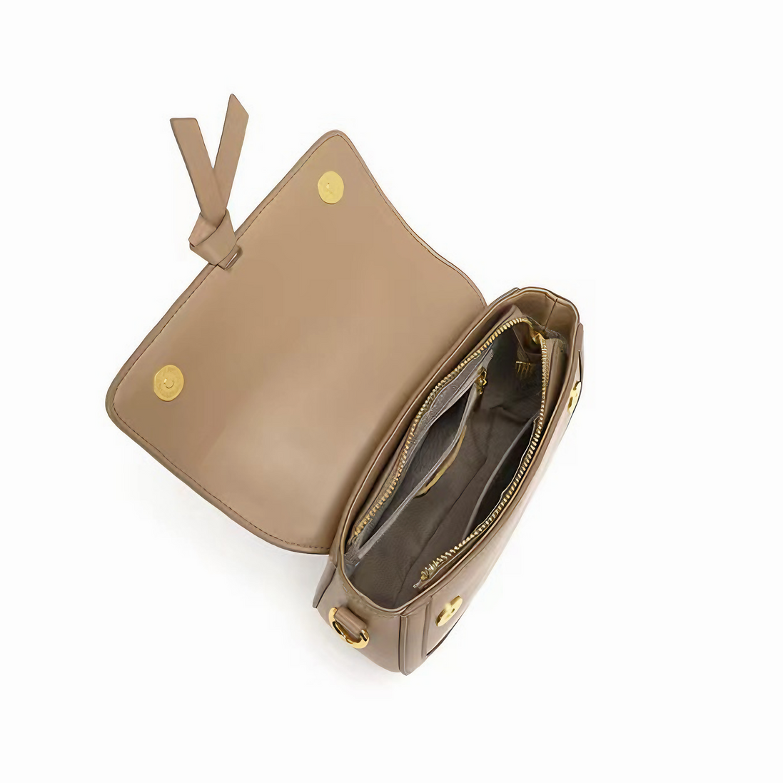 Bolsa pequena em couro split cinza - Sereinna