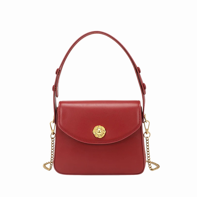 Bolsa pequena em couro split vermelha - Sereinna