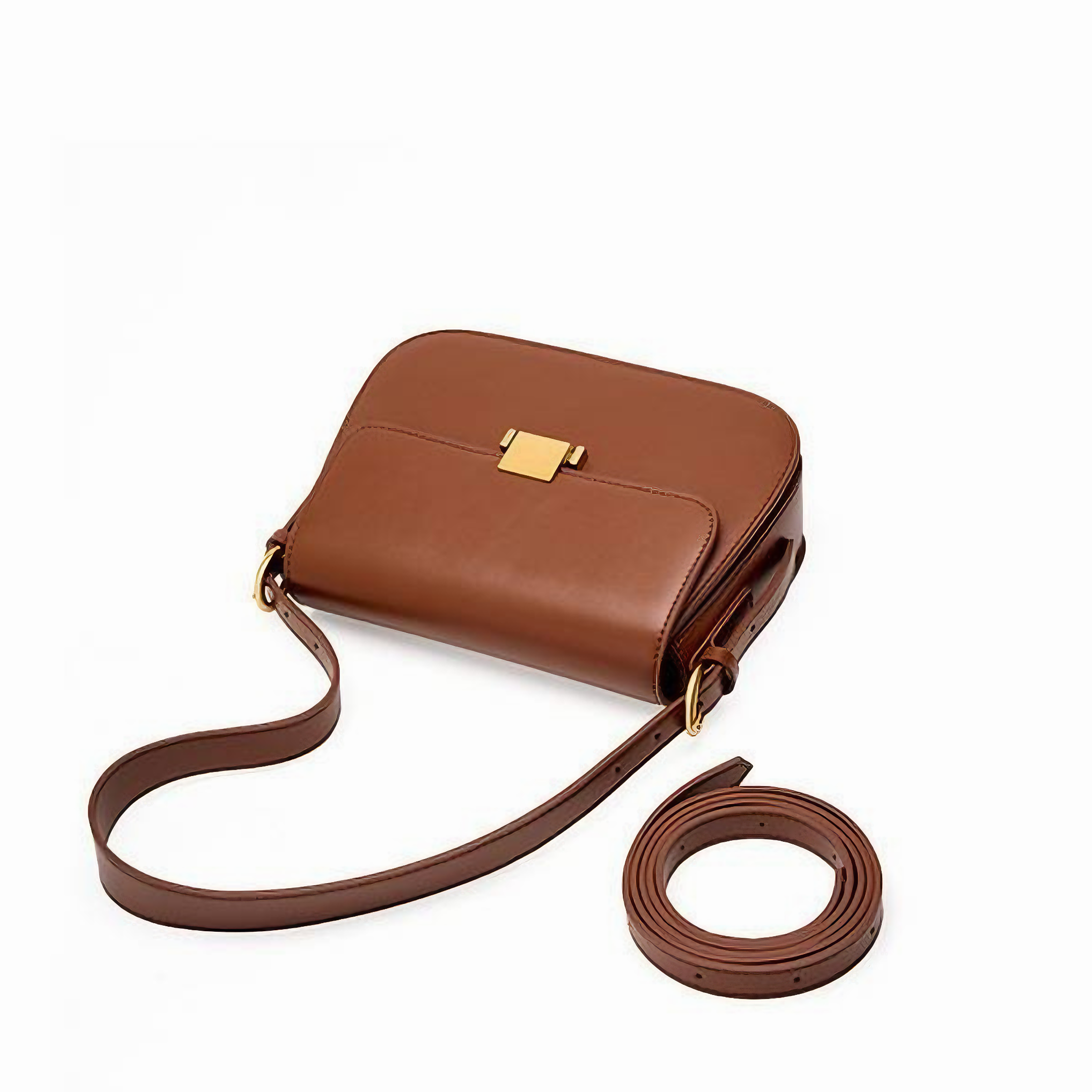 Bolsa feminina pequena em couro genuíno split marrom - Sereinna