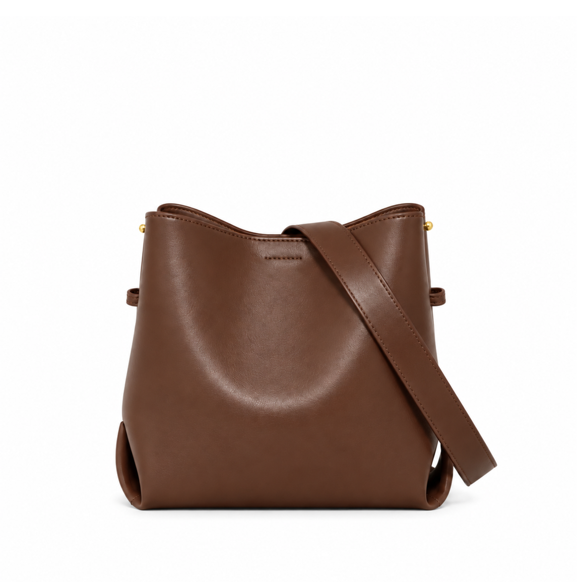 Charm Bucket Bag - Genuine Leather