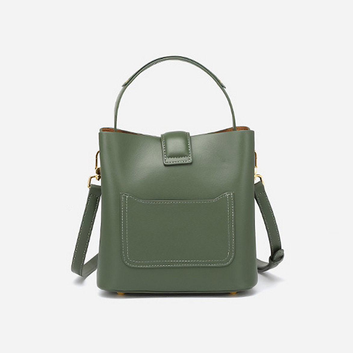 Bolsa feminina pequena em couro genuíno verde - Sereinna