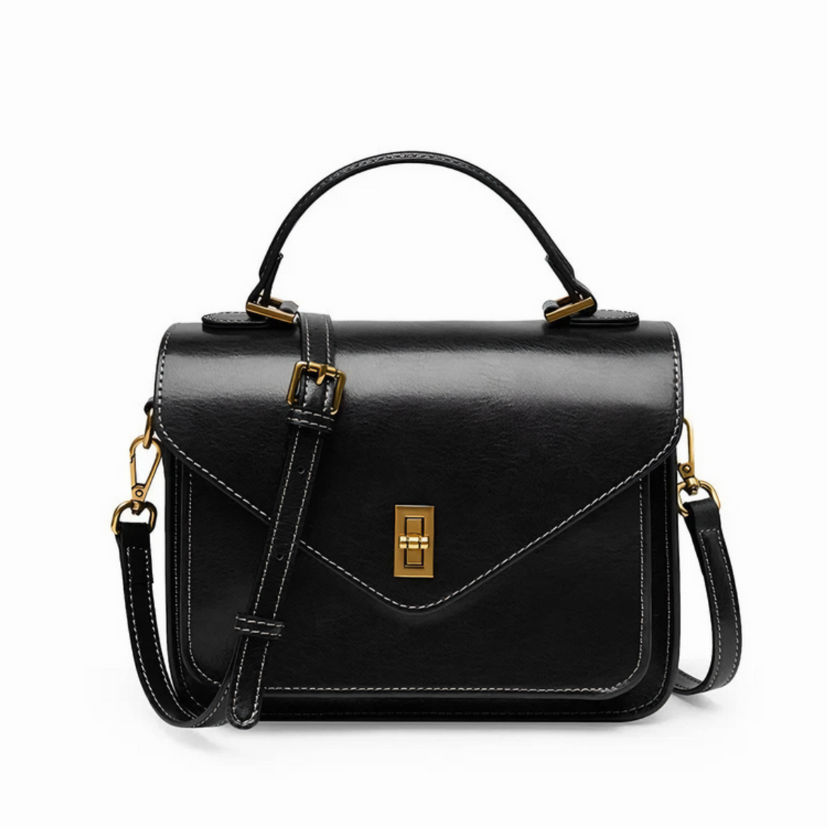 Aure Top-Handle Bag – Genuine Leather