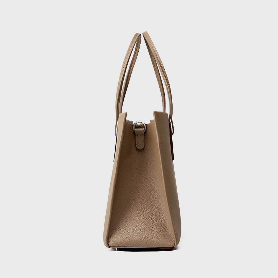 Bolsa feminina grande em couro genuíno cinza - Sereinna