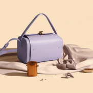 Bolsa Feminina Pequena em Couro Split Azul - Sereinna