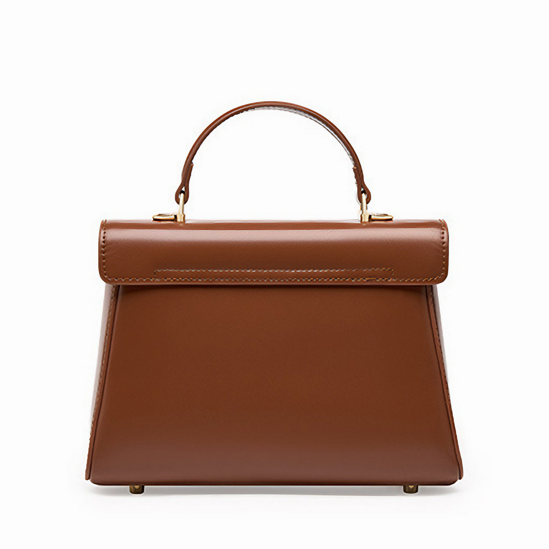 Bolsa feminina pequena em couro genuíno marrom - Sereinna