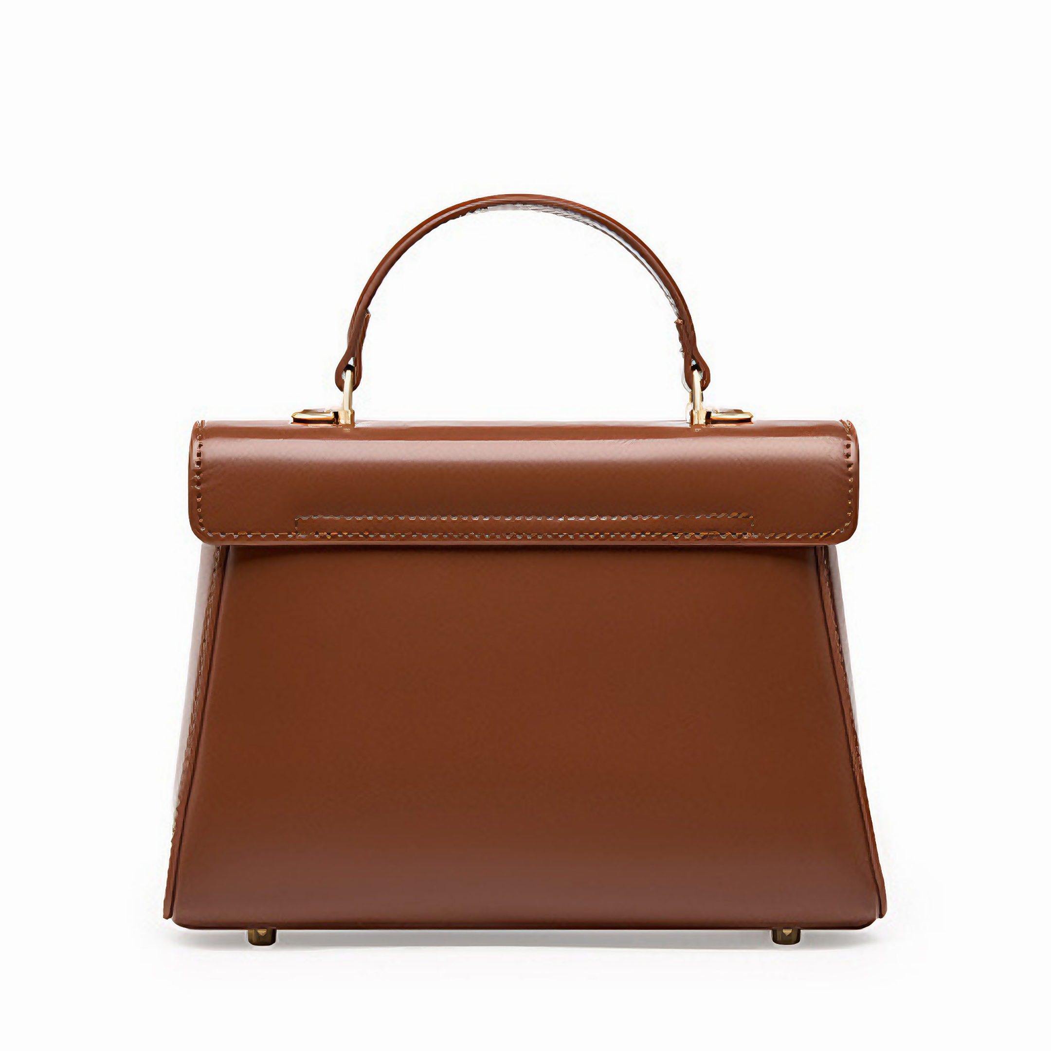 Bolsa feminina pequena em couro genuíno marrom - Sereinna