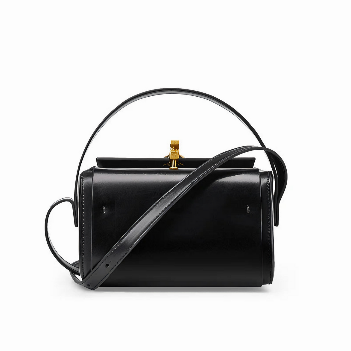 Bolsa Feminina Pequena em Couro Split Preta - Sereinna