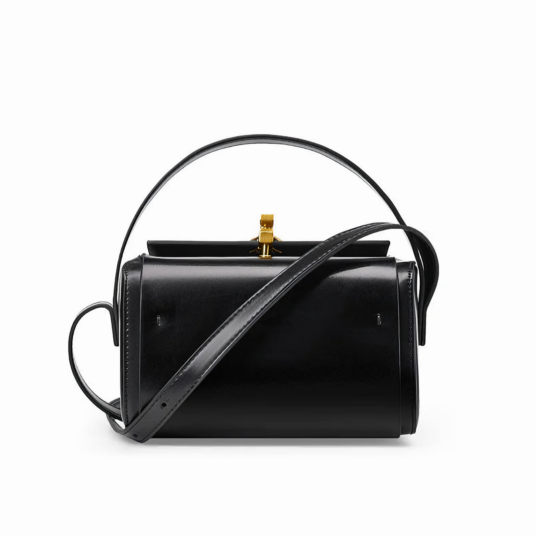 Bolsa Feminina Pequena em Couro Split Preta - Sereinna