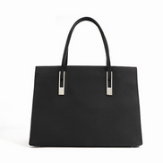 Bolsa feminina grande em couro genuíno preta - Sereinna