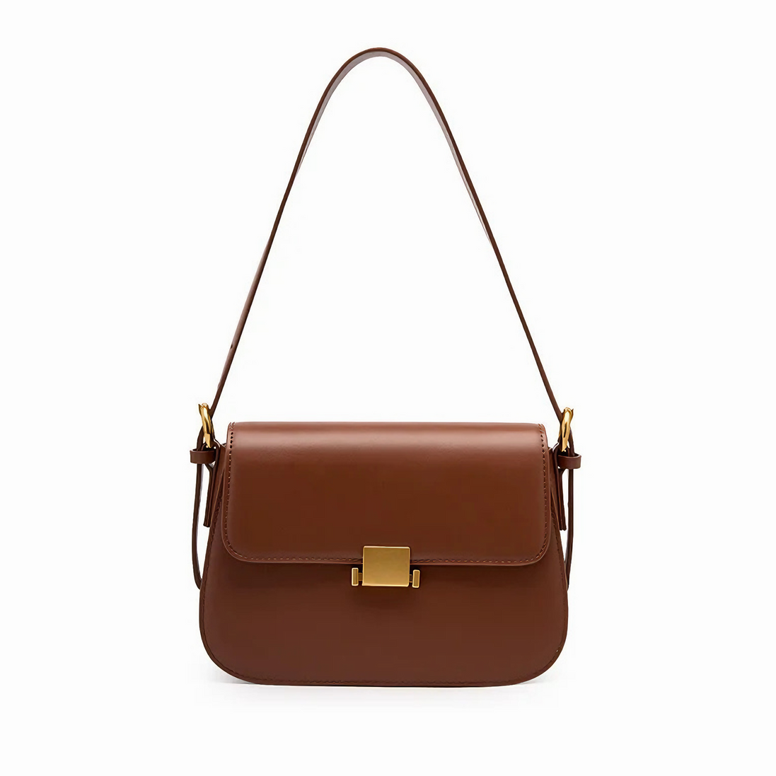 Bolsa feminina pequena em couro genuíno split marrom - Sereinna