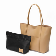 Bolsa Feminina Grande em Couro Genuino Marrom com Organizador Interno - Sereinna