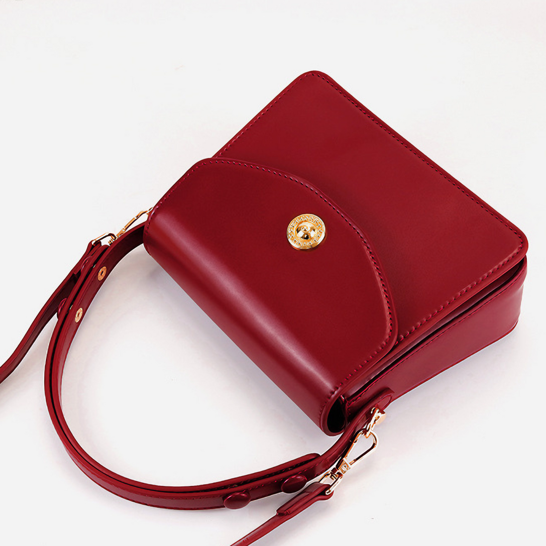 Bolsa pequena em couro split vermelha - Sereinna