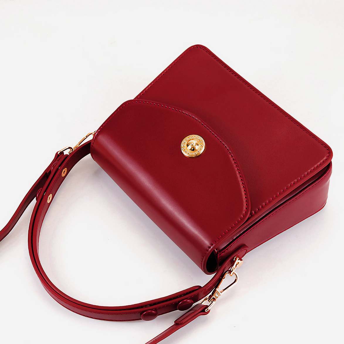 Bolsa pequena em couro split vermelha - Sereinna