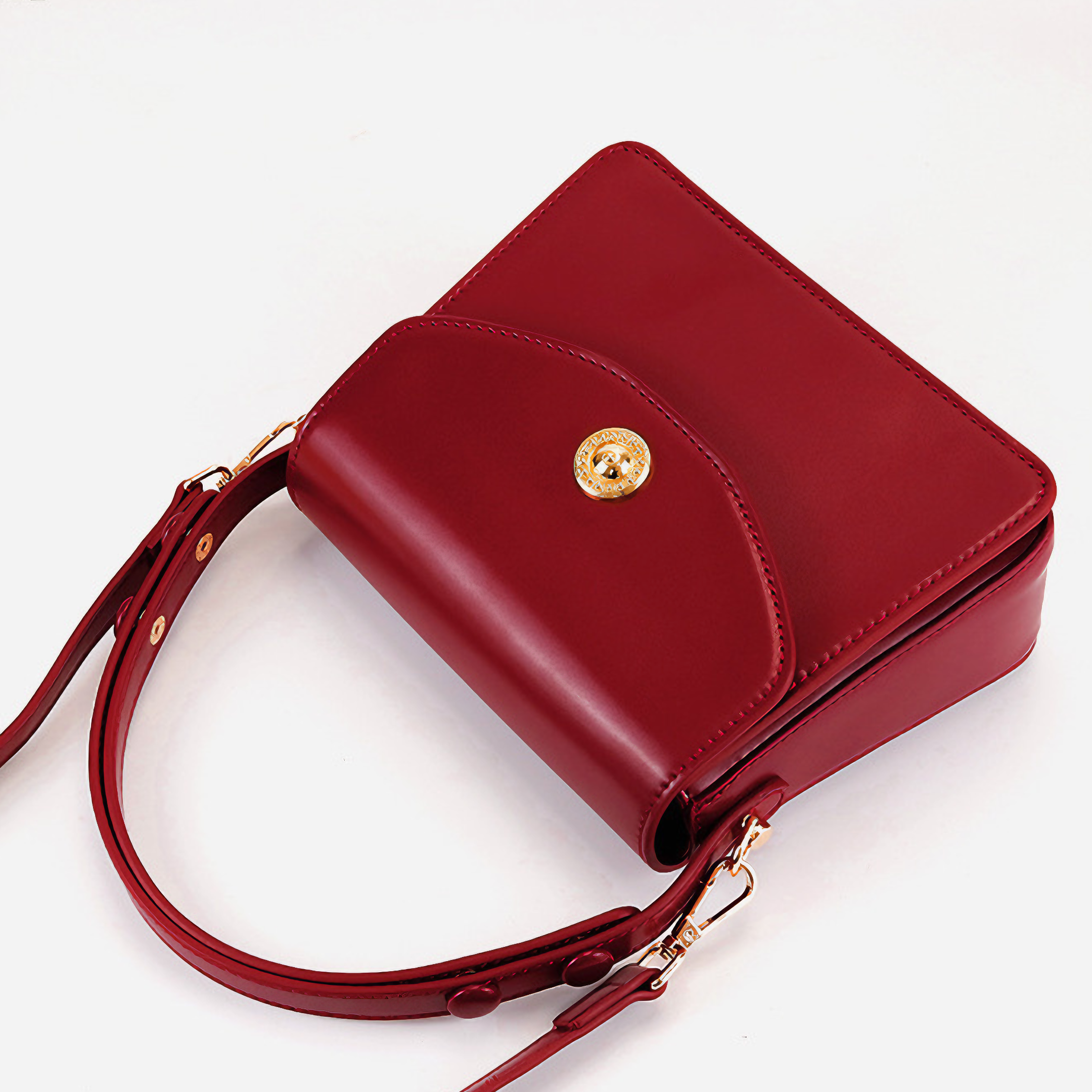Bolsa pequena em couro split vermelha - Sereinna