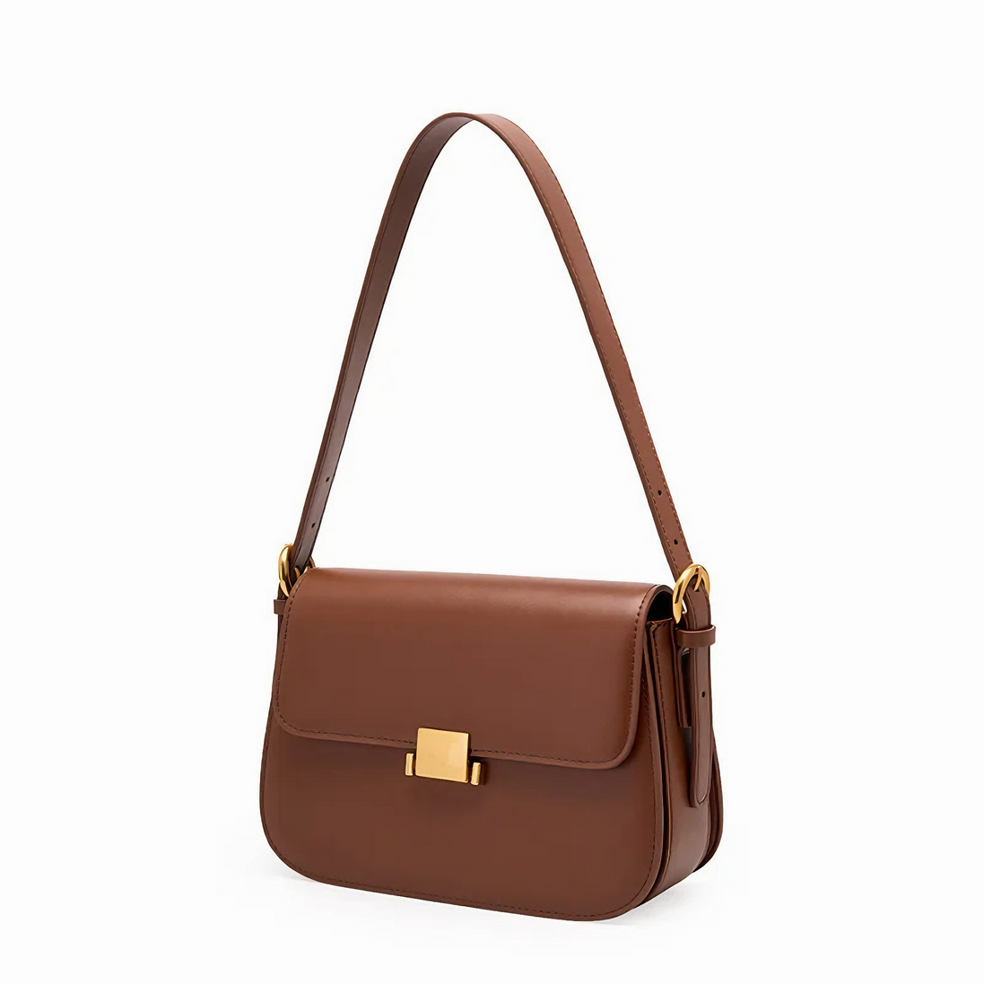 Bolsa feminina pequena em couro genuíno split marrom - Sereinna
