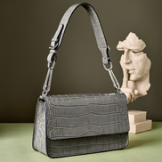 Bolsa feminina pequena em couro genuíno split verde - Sereinna