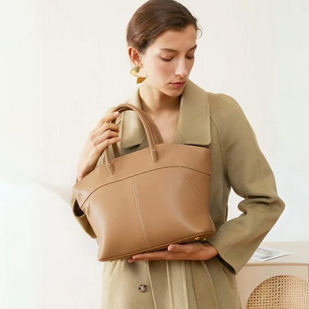 Genuine Cowhide Leather Women Top-Handbags Free Shipping Fashion Bucket Bag Ladies Tote Bags Luxury Female Shoulder Bags
