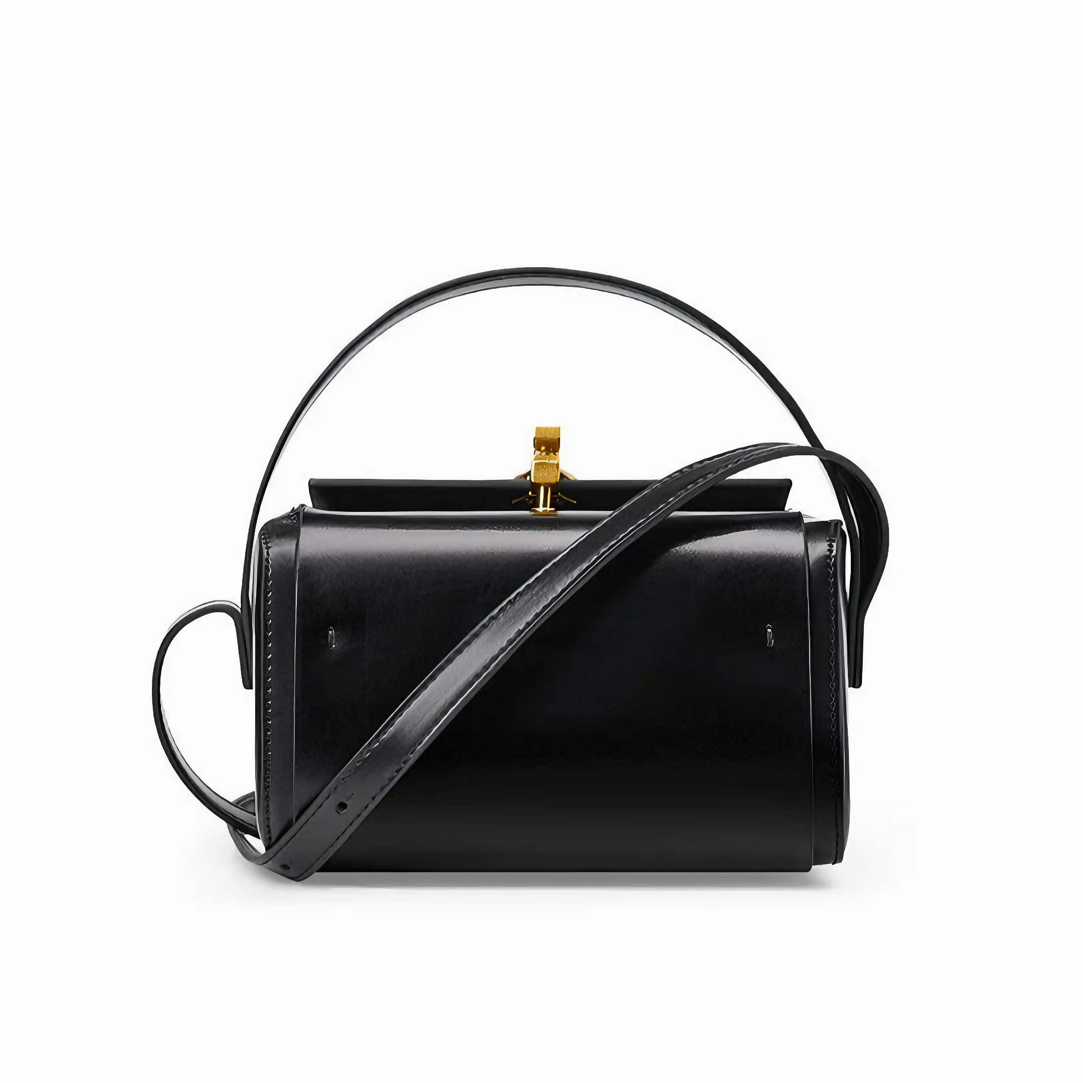 Bolsa Feminina Pequena em Couro Split Preta - Sereinna