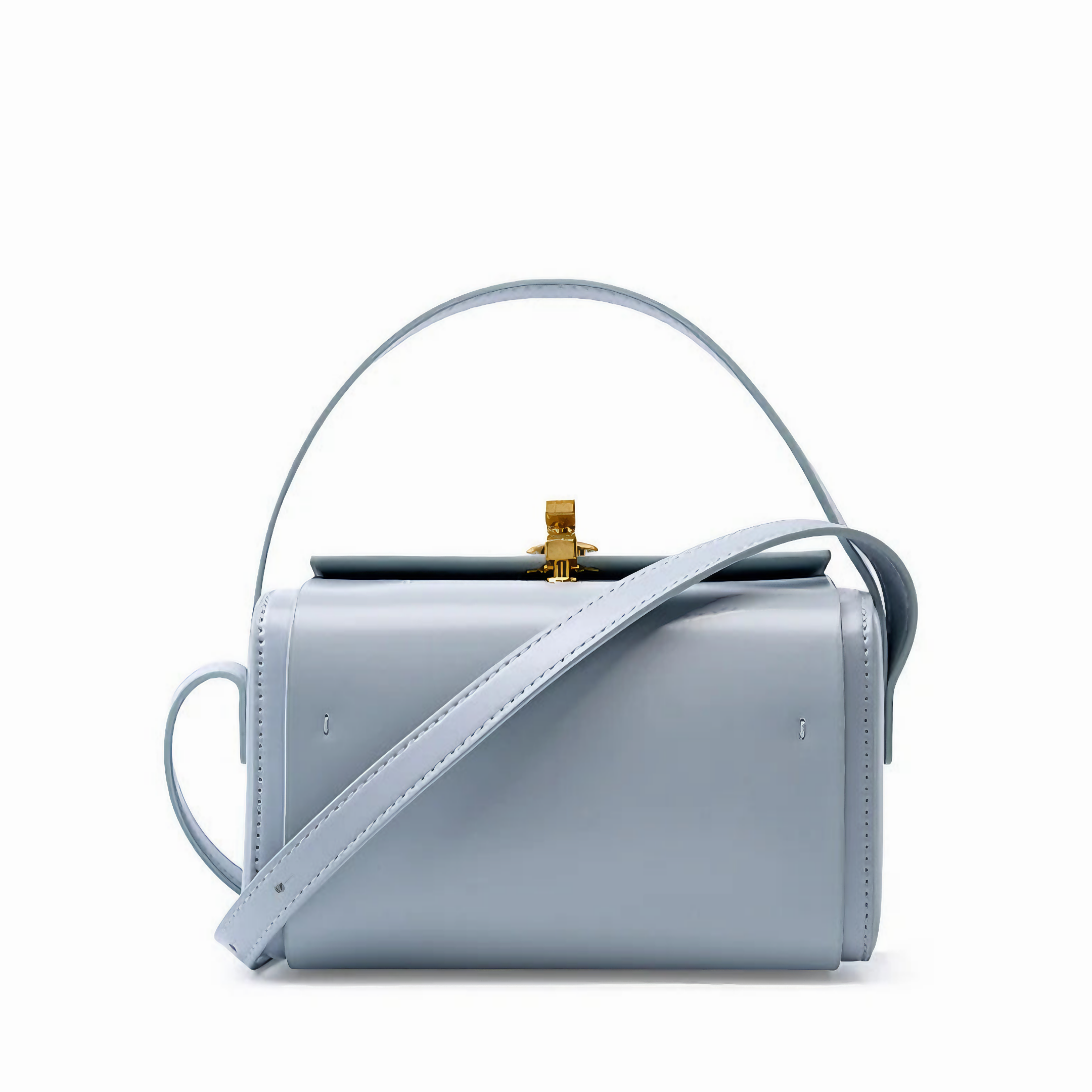 Bolsa Feminina Pequena em Couro Split Azul - Sereinna