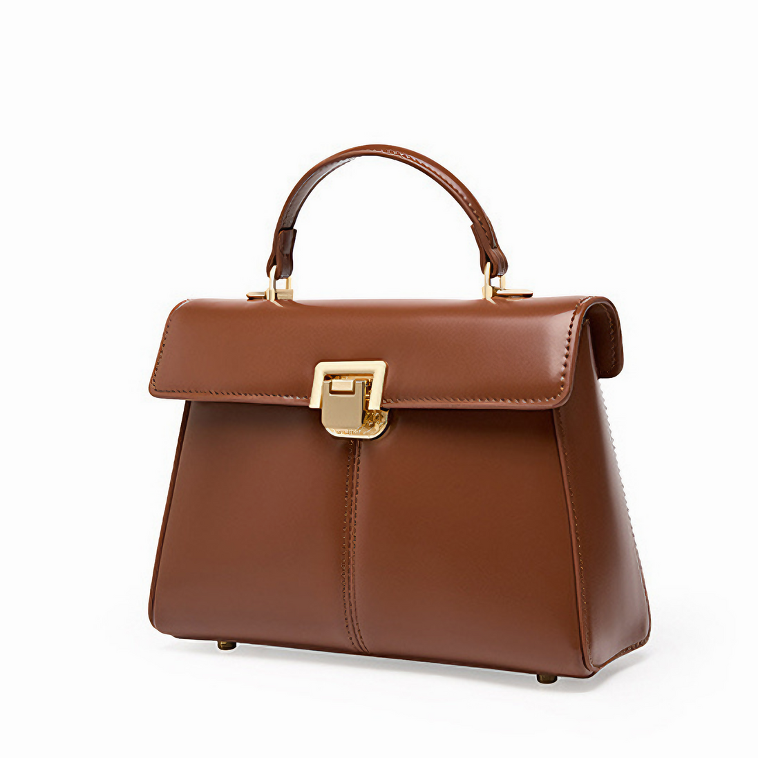 Bolsa feminina pequena em couro genuíno marrom - Sereinna